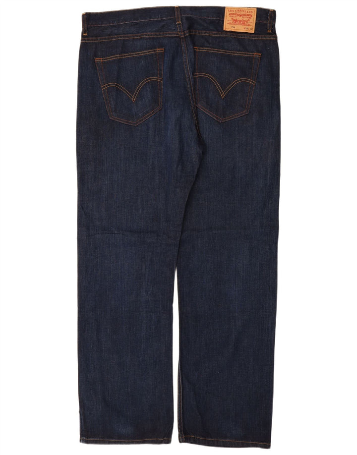 LEVI'S Herre 758 Straight Jeans W38 L32 Marineblå Bomuld