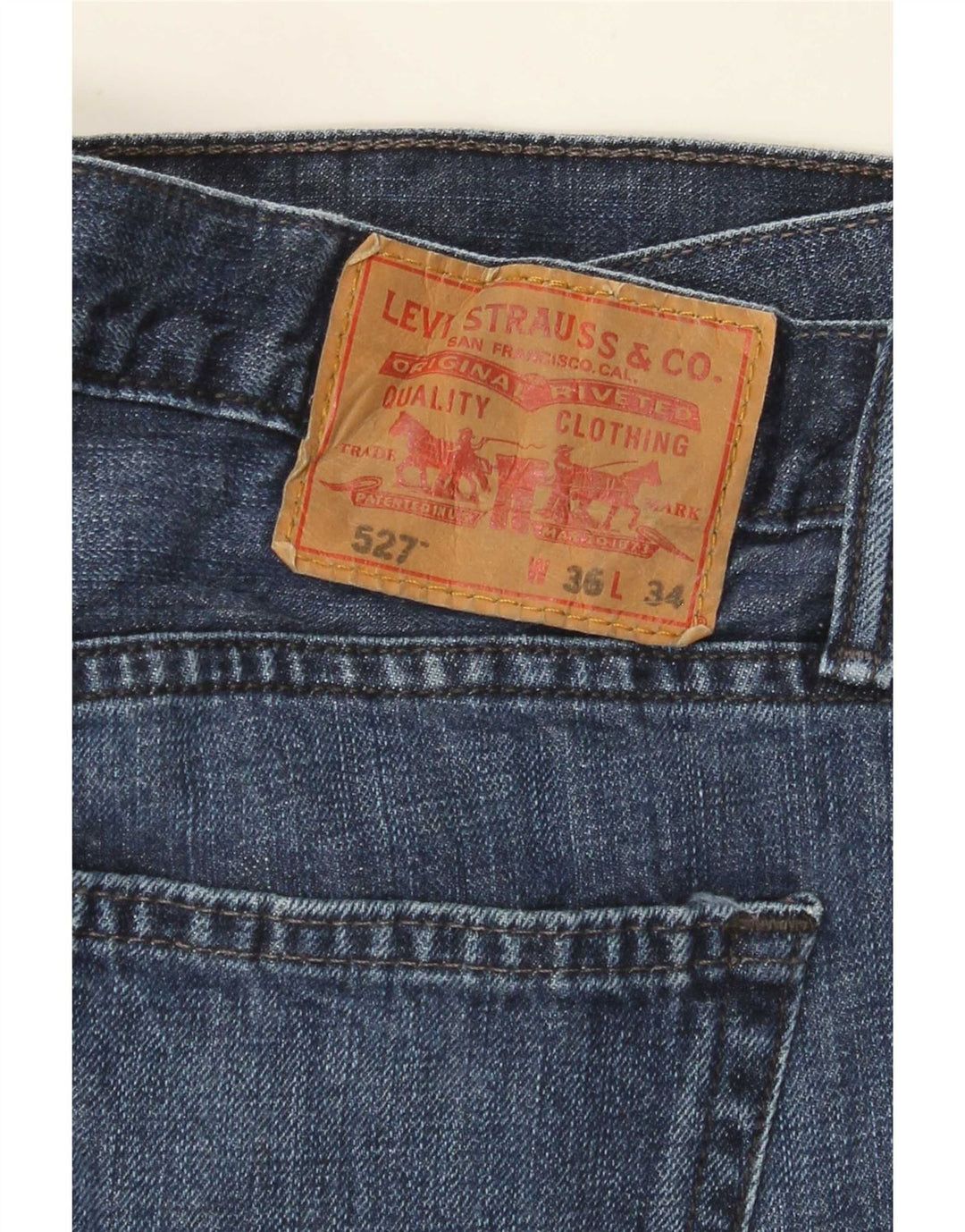 Levi's Dame 527 Bootcut Jeans W36 L34 Blå