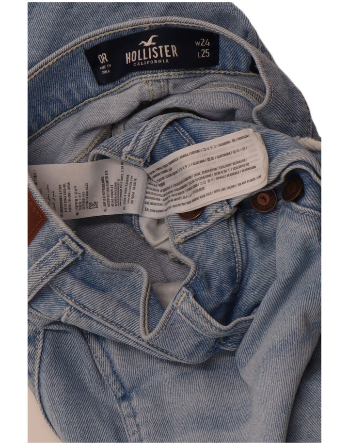 HOLLISTER Kvinde Kæreste Distressed Slim Jeans US 0 XS W24 L25 Blå