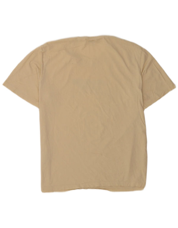 Jack & Jones Herre grafisk T-shirt Top XL Beige Bomuld