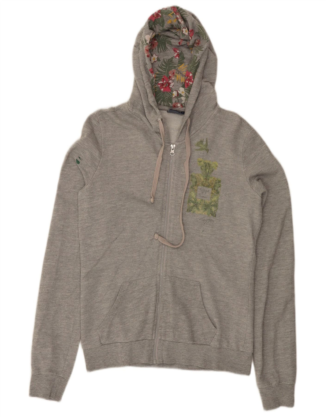 LOTTO Dame Hættetrøje Sweater UK 14 Stor Grå Bomuld