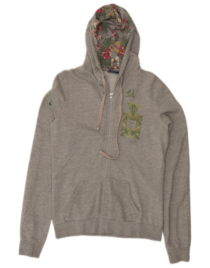 LOTTO Dame Hættetrøje Sweater UK 14 Stor Grå Bomuld