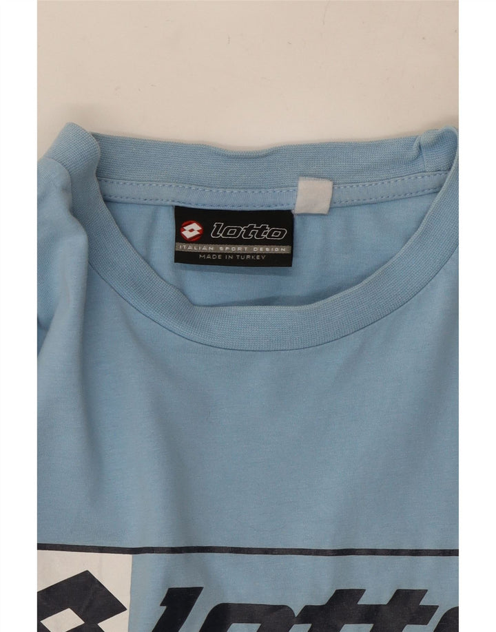 Lotto Herre Grafisk T-Shirt Top Medium Blå Bomuld