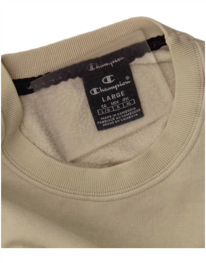 Champion Herre Sweatshirt Jumper Large Beige