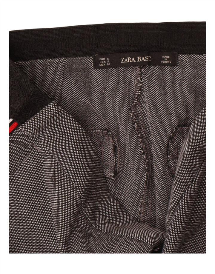 Zara Dame Slim Chino Bukser Small W27 L27 Grå plettet