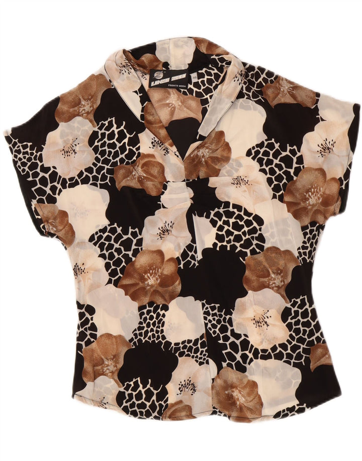 Vintage dame bluse IT 46 store flerfarvede blomster