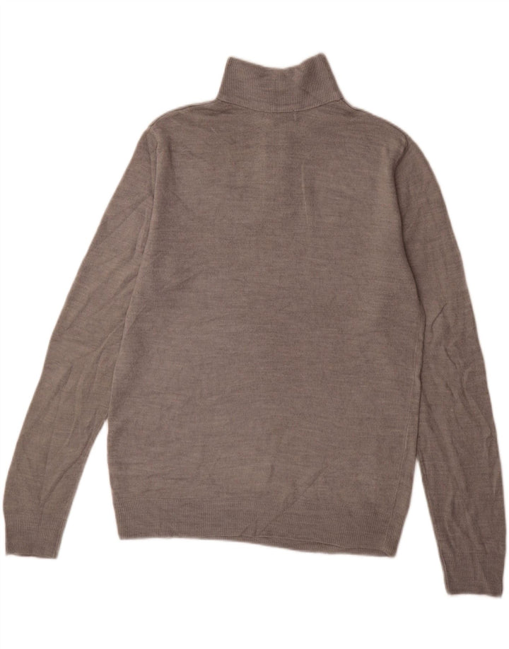French Connection Herre Zip Neck Jumper Sweater Stor Grå Akryl