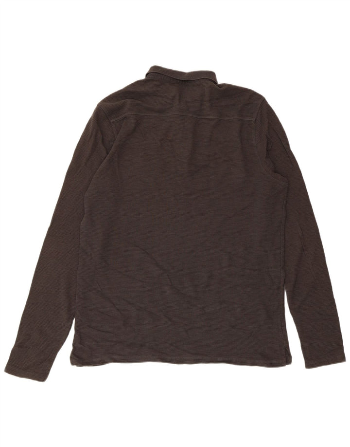 All Saints Langærmet herre poloshirt mellemgrå bomuld