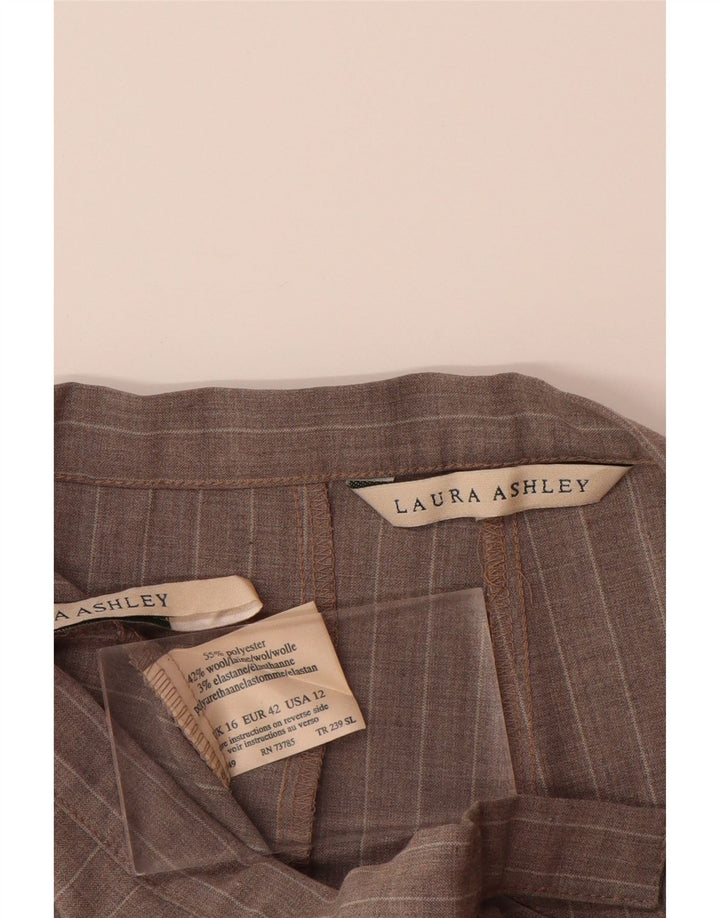 LAURA ASHLEY Højtaljede jakkesætbukser til kvinder UK 16 Large W32 L31 Grå
