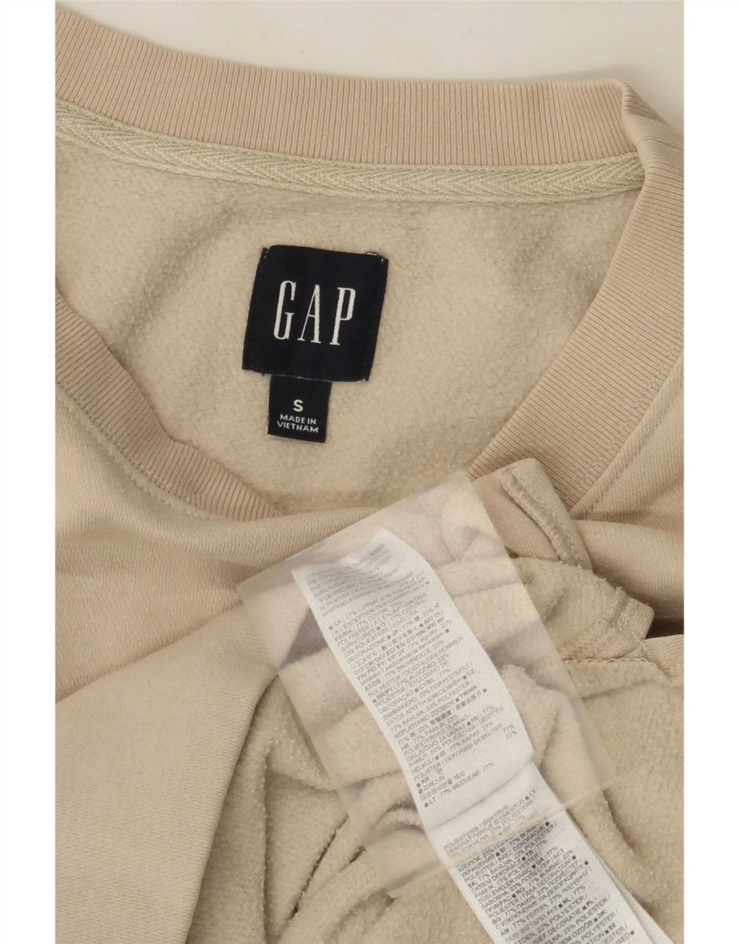 Gap Womens Oversized Sweatshirt Jumper UK 10 Small Beige Bomuld