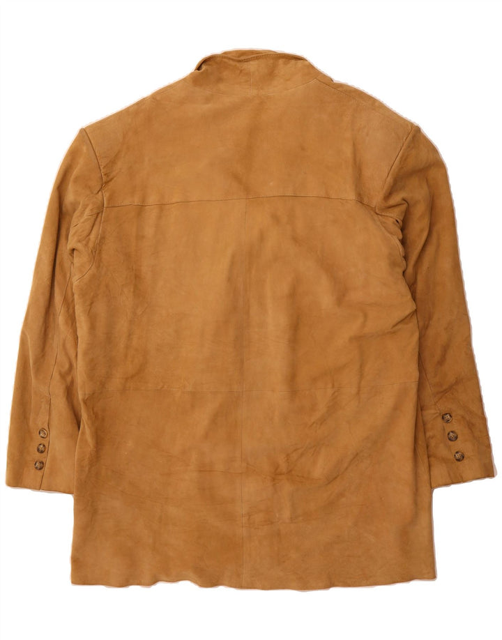 VINTAGE Mens Suede Blazer Jacket UK 38 Medium Brown Vintage Vintage and Second-Hand Vintage from Messina Hembry 