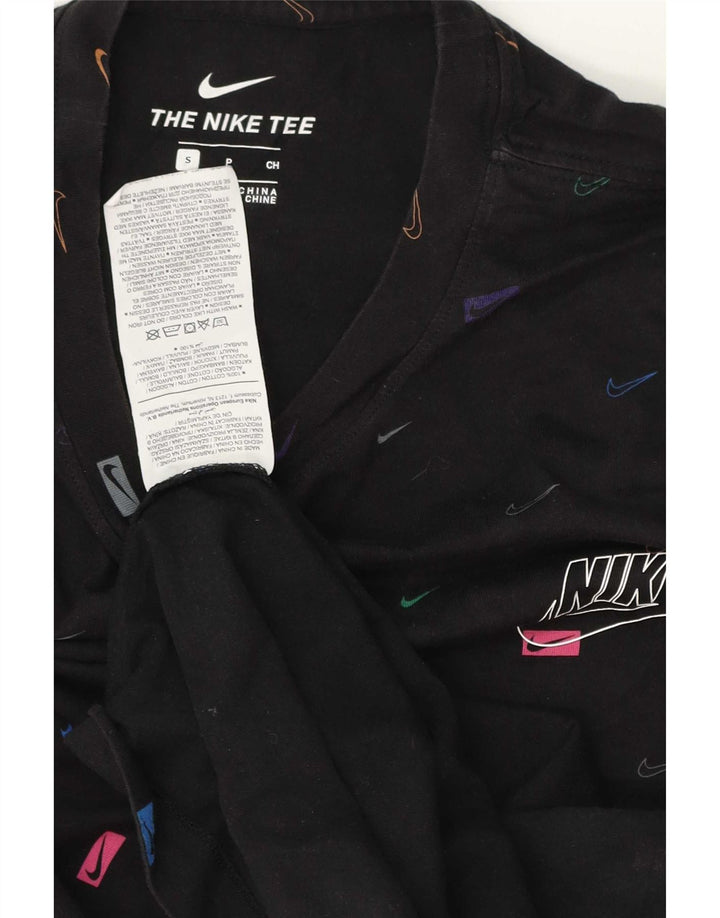 Nike grafisk T-shirt top til mænd, lille sort bomuld