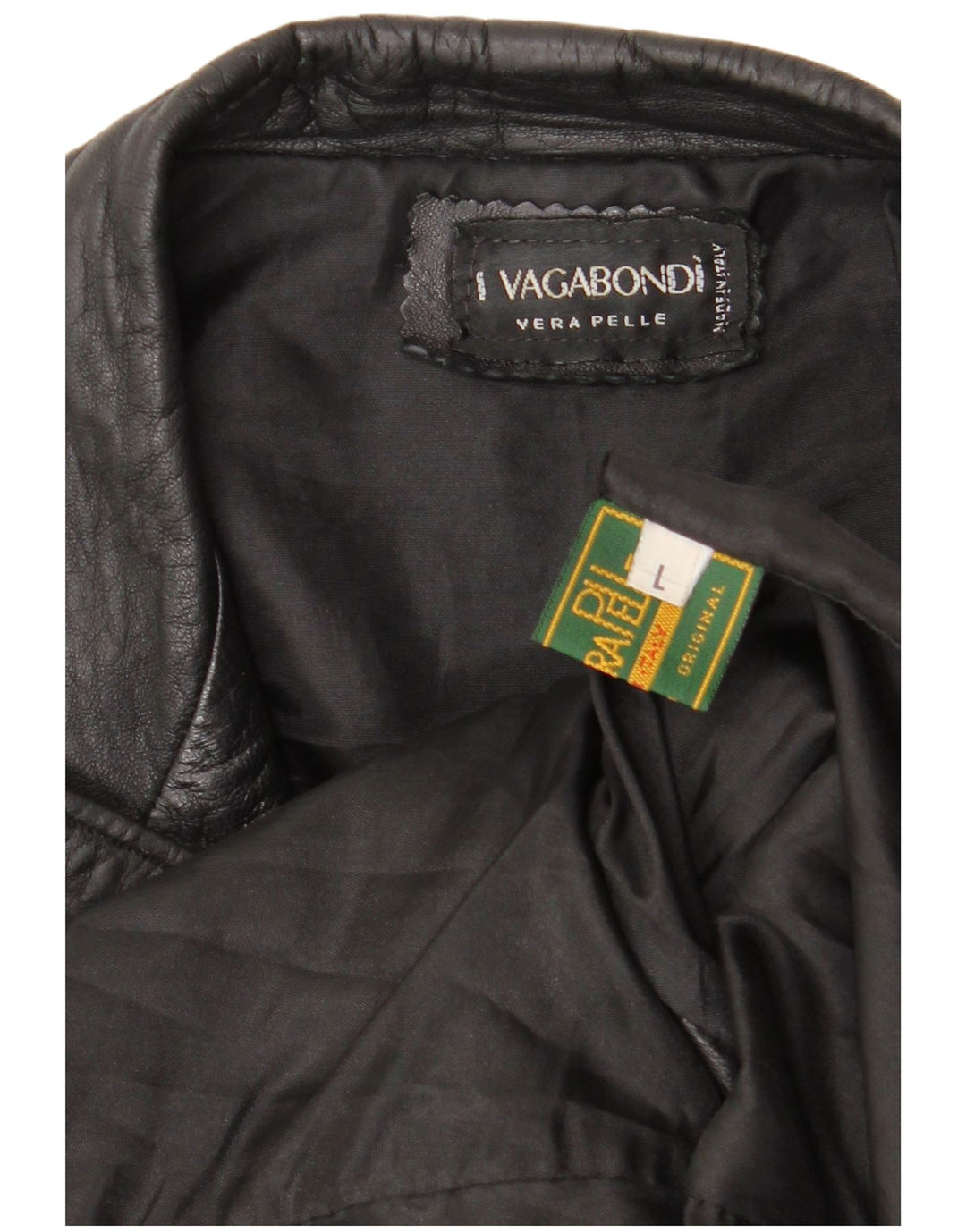 Vagabond Dame Læderjakke UK 16 Stor Sort Læder