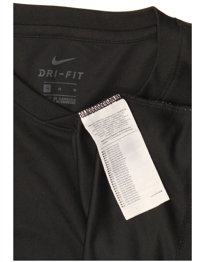 NIKE Dri Fit T-shirt top mellem sort polyester til mænd