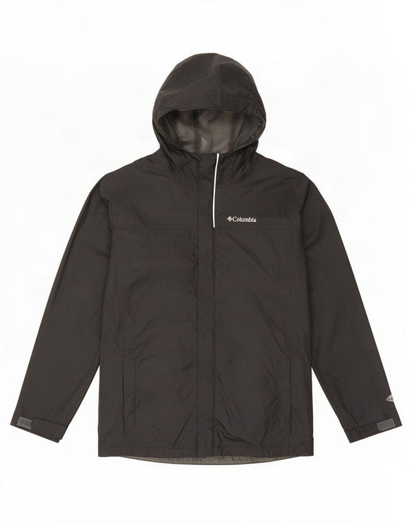 Columbia Boys Omni-Tech Regnjakke med hætte 11-12 år Stor sort nylon