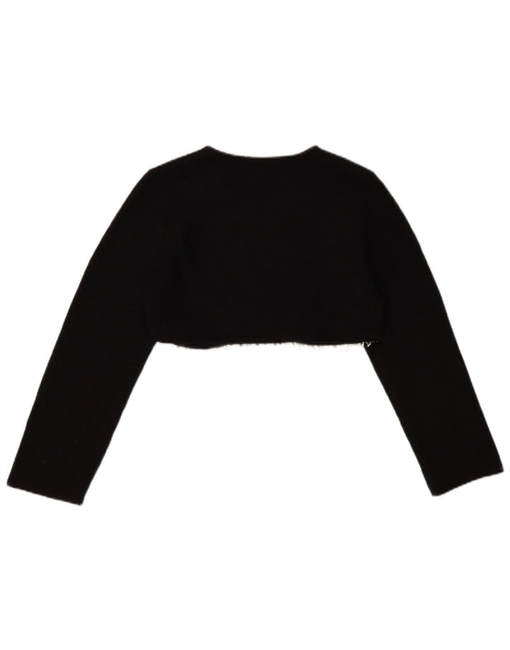 Zara Langærmet Crop Top UK 10 Small Black