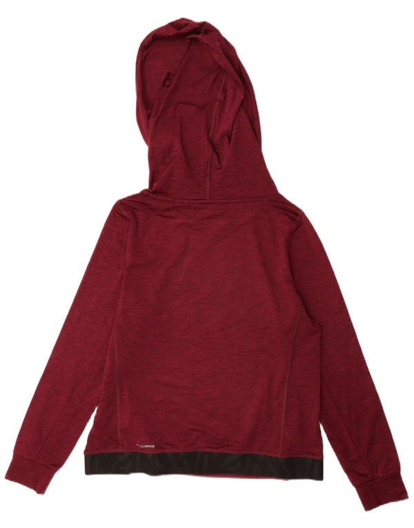 REEBOK hættetrøje til kvinder UK 12/14 Medium Maroon Flecked Polyester