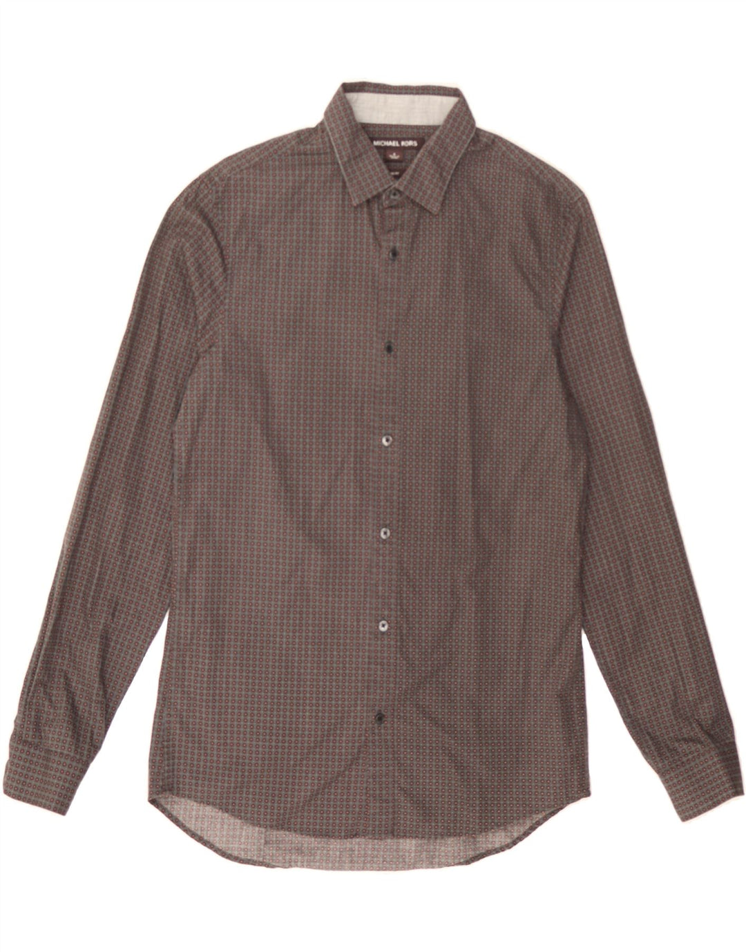 MICHAEL KORS Mens Slim Fit Shirt Small Brown Spotted Cotton Vintage Michael Kors and Second-Hand Michael Kors from Messina Hembry 