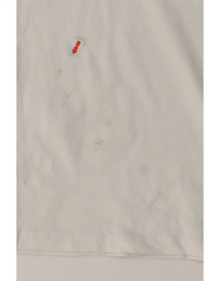 VINEYARD VINES Dame Grafisk T-Shirt Top UK 10 Small White Bomuld