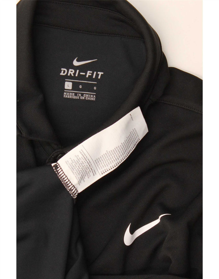 Nike Herre Dri Fit Polo Shirt Stor sort polyester