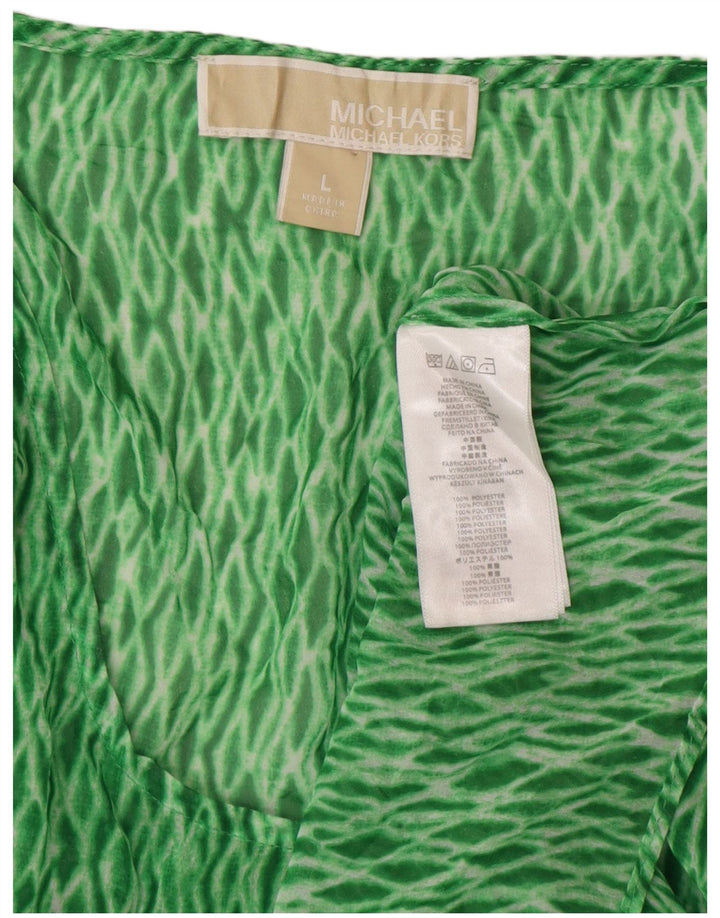 Michael Kors Damebluse Top UK 16 Large Green Argyle/Diamond Polyester