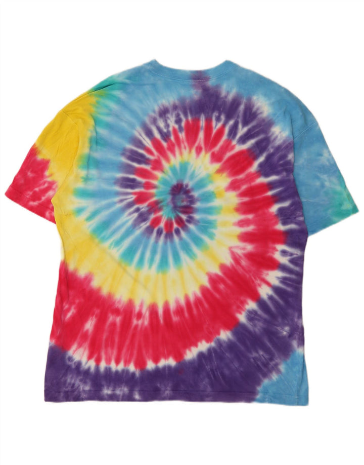 Nike Herre grafisk T-shirt Top Medium Flerfarvet Tie Dye Bomuld