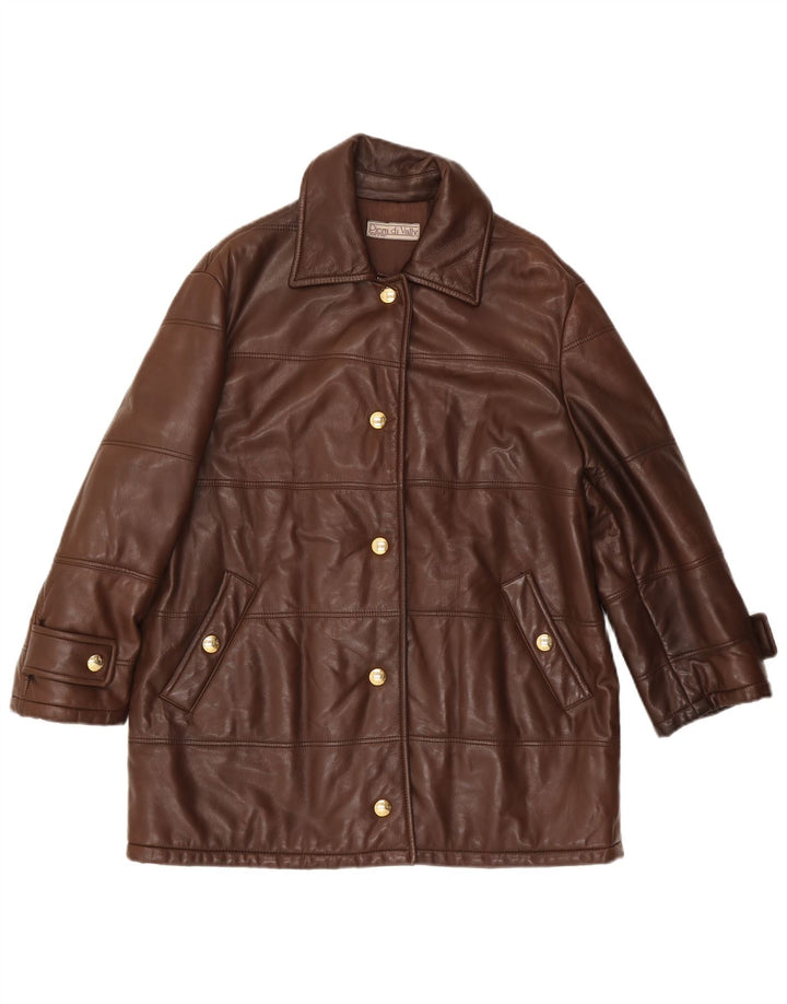 Vintage læderjakke til kvinder IT 42 Medium Brun
