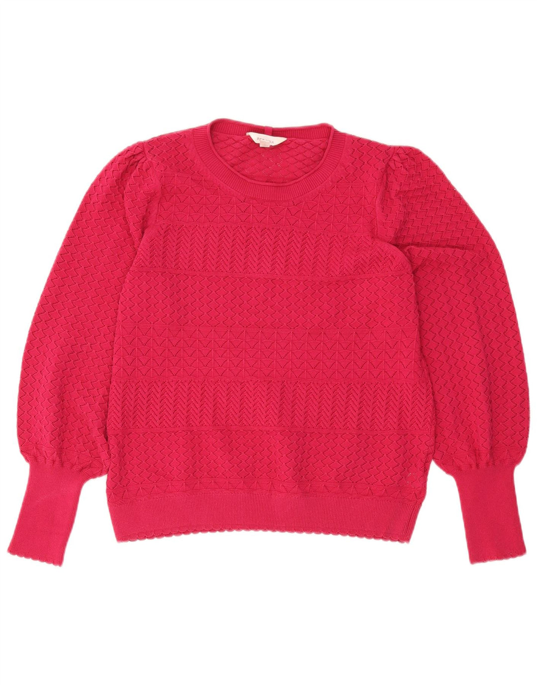 Marks & Spencer Womens Per Una Crew Neck Jumper Sweater UK 16 Large Pink