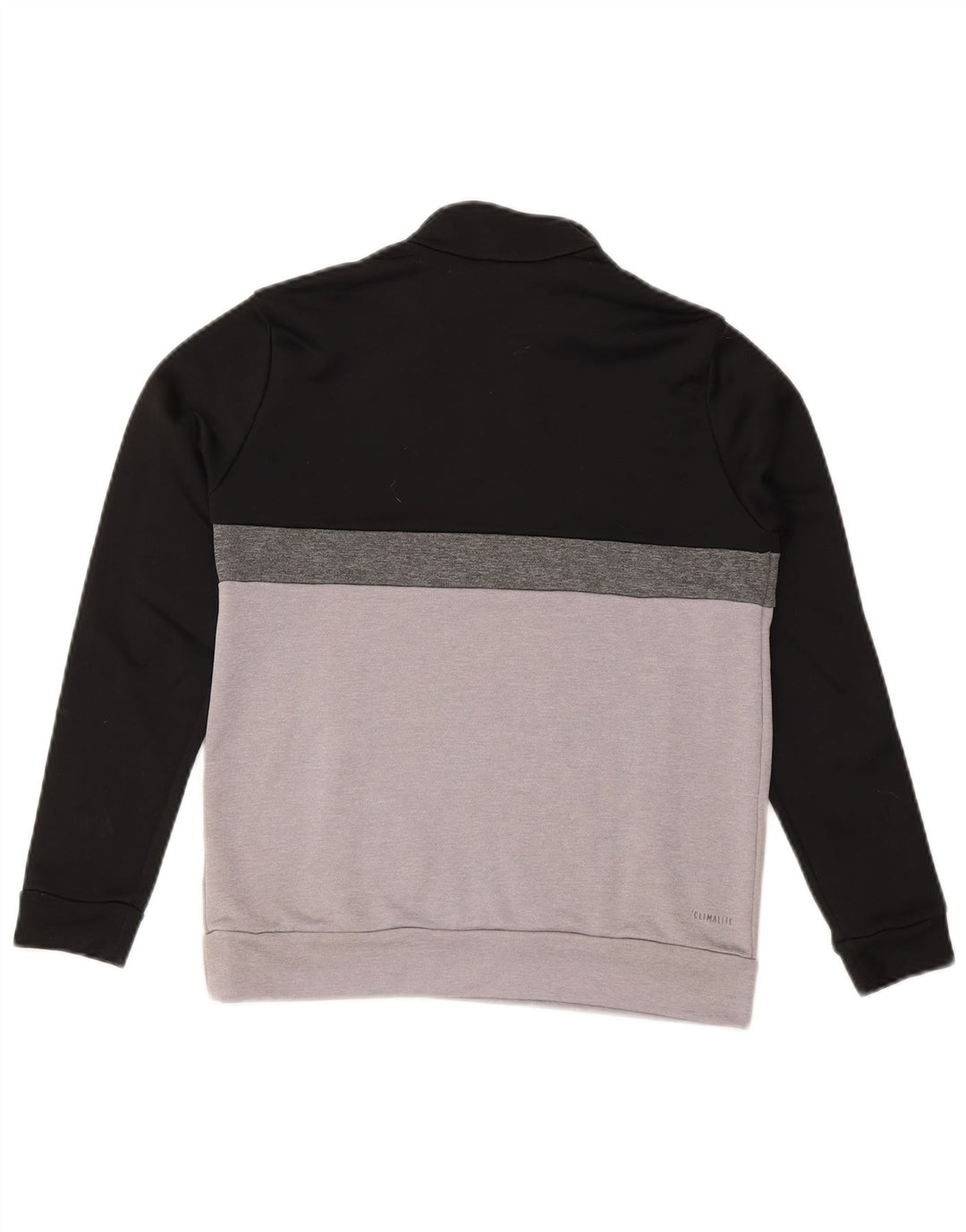 ADIDAS Boys Climalite Sweatshirt Jumper 13-14 Years Black Colourblock