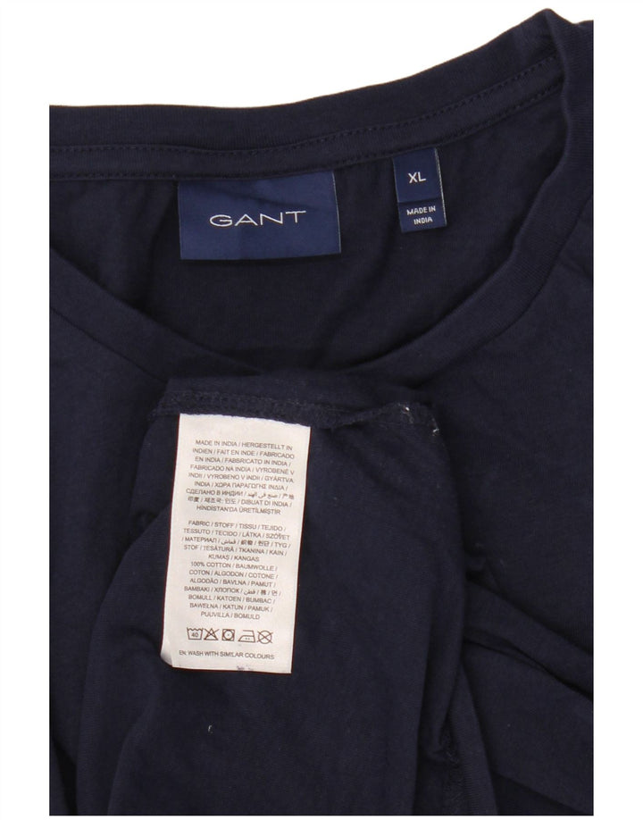 Gant herre T-shirt top XL marineblå bomuld
