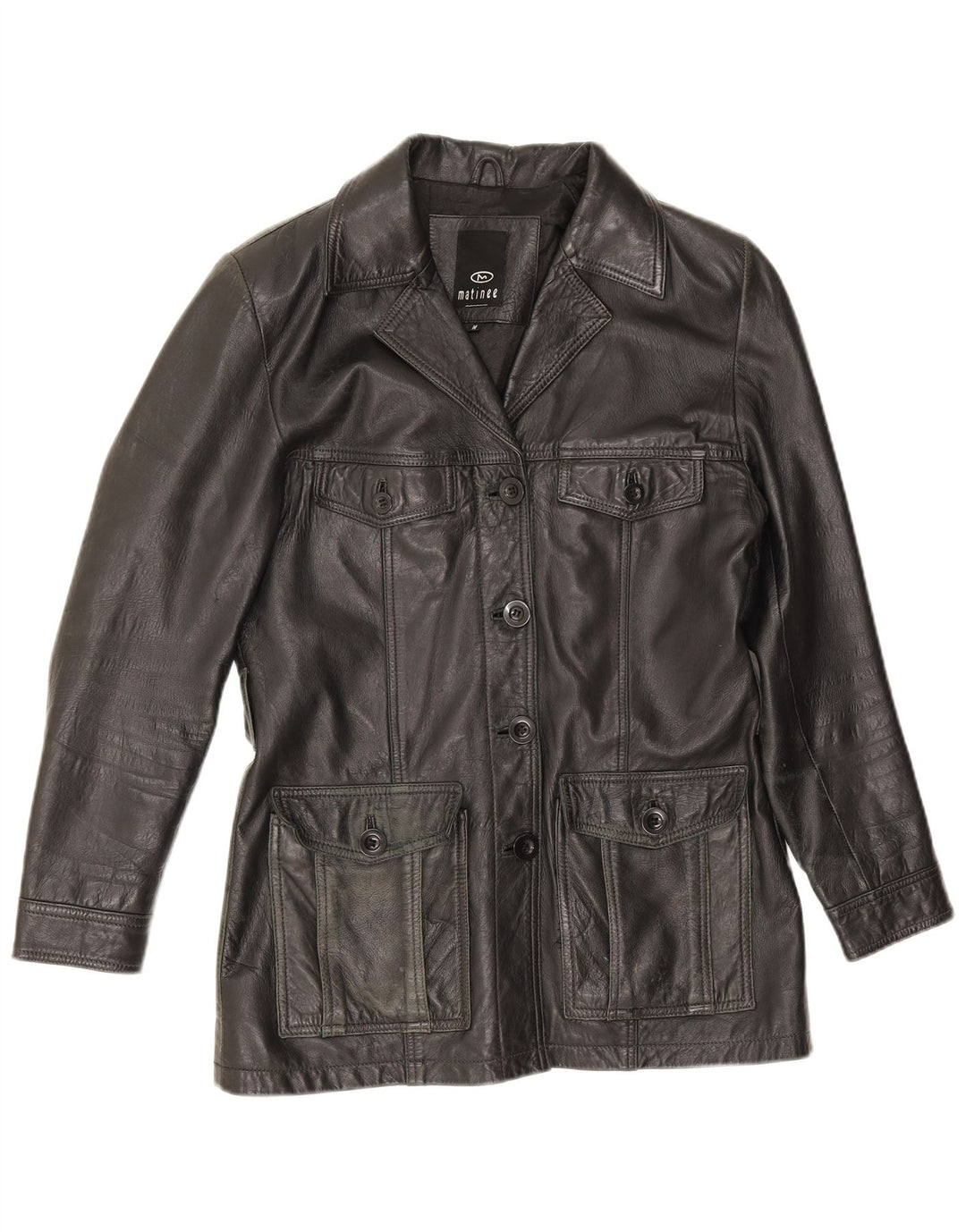 Matinee Dame Læderjakke UK 14 Medium Sort