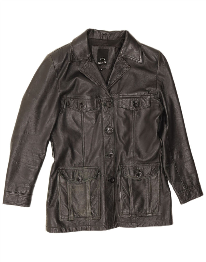 Matinee Dame Læderjakke UK 14 Medium Sort