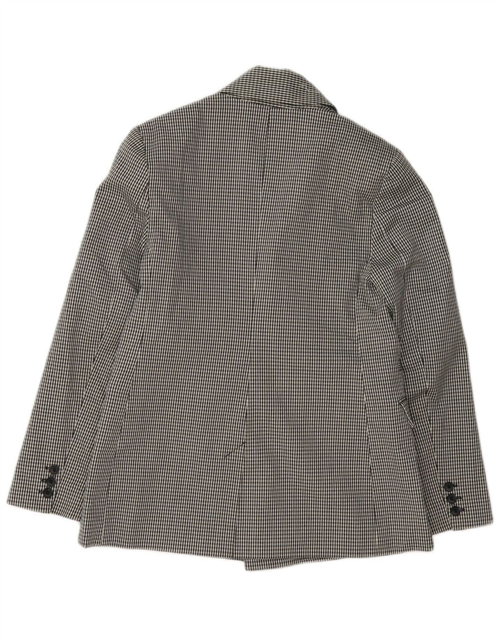 Topshop Dame Loose Fit Blazer Jacket UK 8 Small Black Check