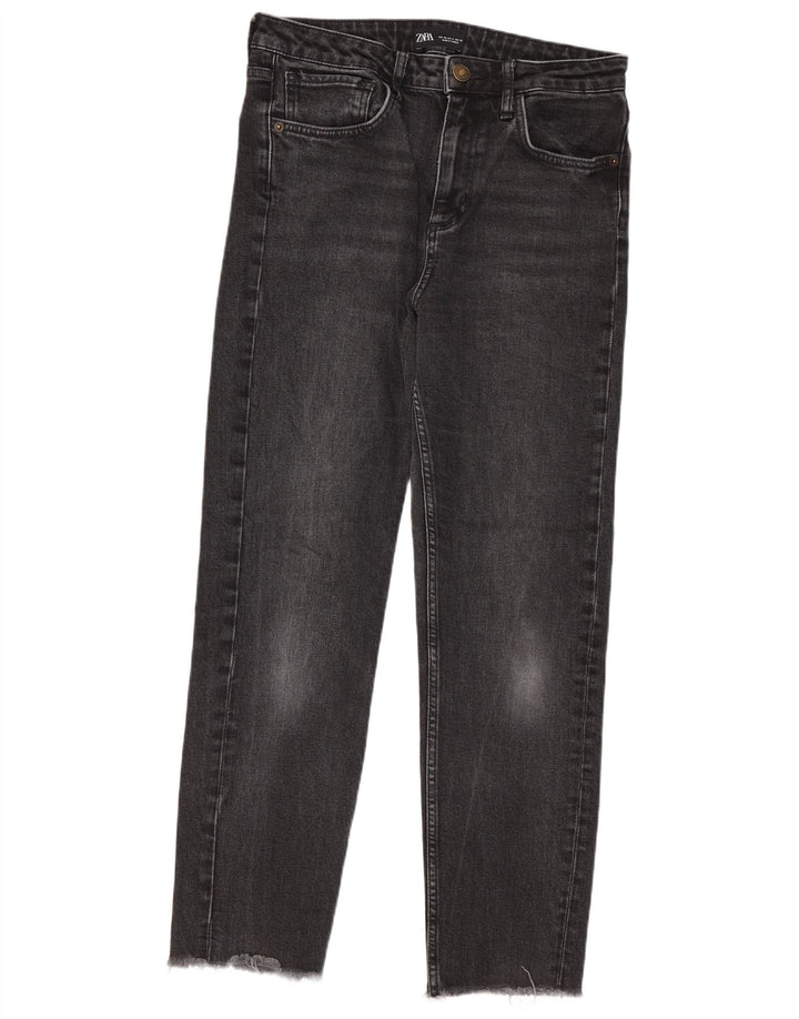 Zara Dame Slim Jeans EU 40 Medium W30 L27 Sort