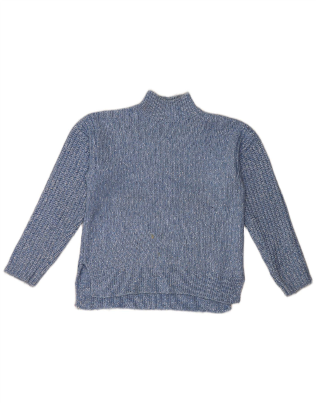 Marks & Spencer Dame Turtle Neck Sweater UK 14 Medium Blue Flecked