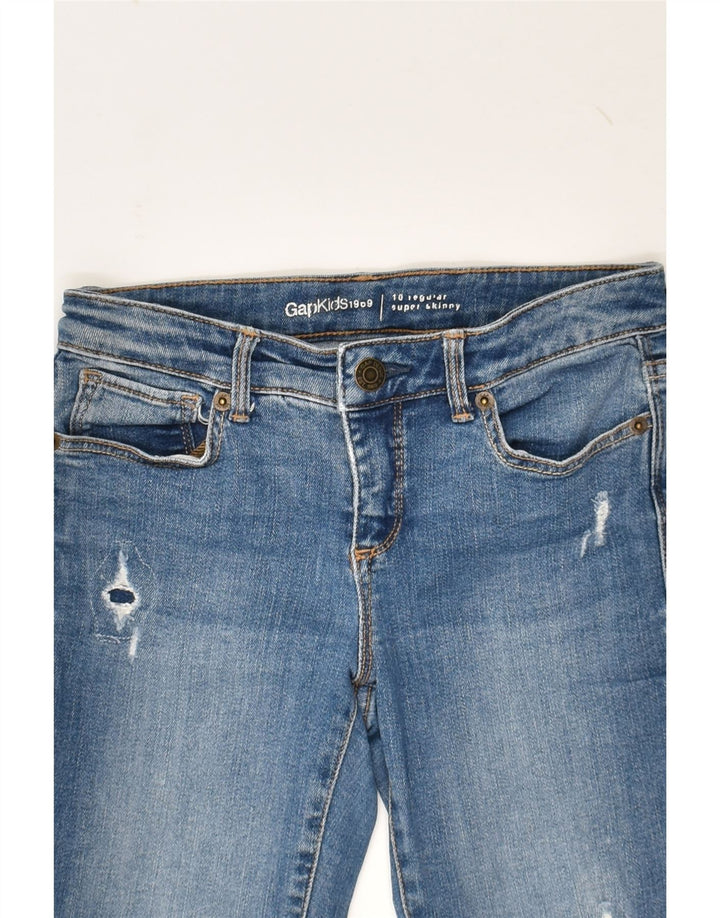 GAP Boys Distressed Skinny Jeans 9-10 Years W24 L24  Blue Cotton | Vintage Gap | Thrift | Second-Hand Gap | Used Clothing | Messina Hembry 