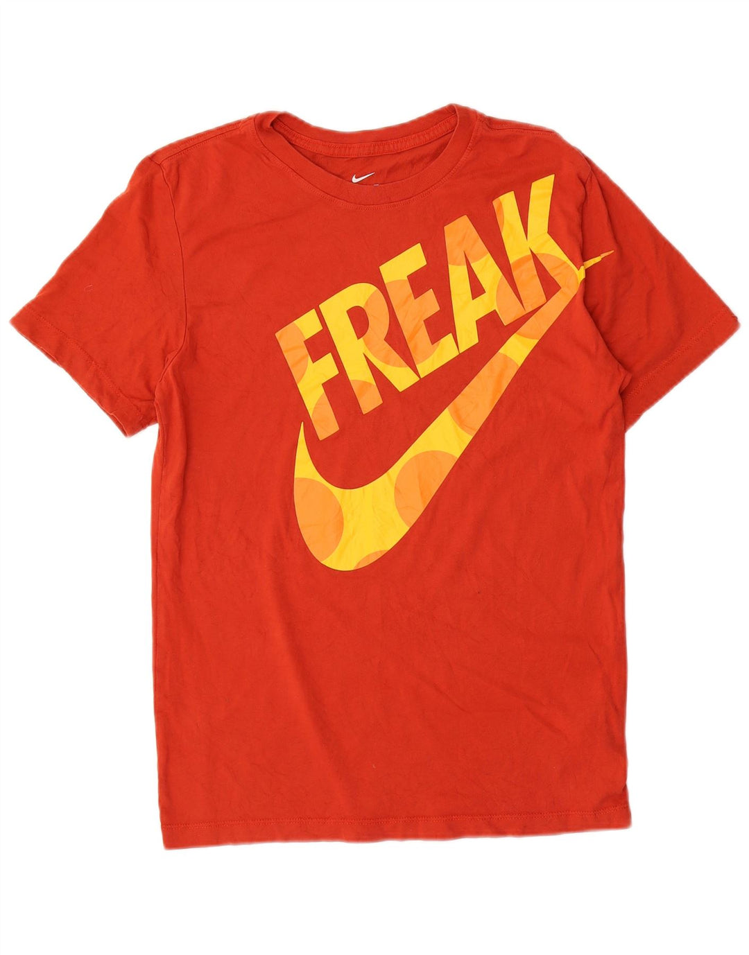 Nike Herre Dri Fit grafisk T-shirt top lille orange bomuld