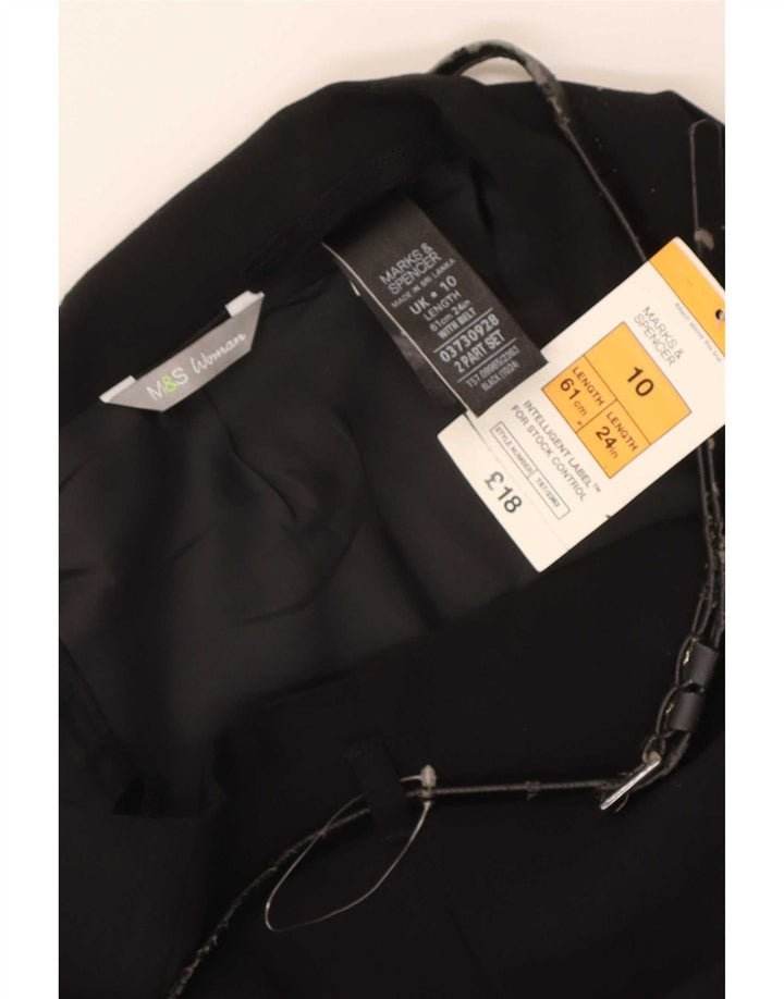 Marks & Spencer Pencil Nederdel til kvinder UK 10 Small W28 Black Polyester