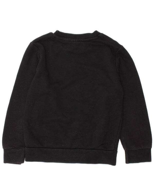 ADIDAS Drenge Grafisk Sweatshirt Jumper 5-6 år Sort Bomuld
