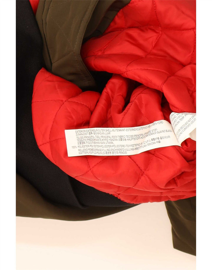 Zara Bomber Jacket UK 38 Medium Khaki Colourblock Polyester