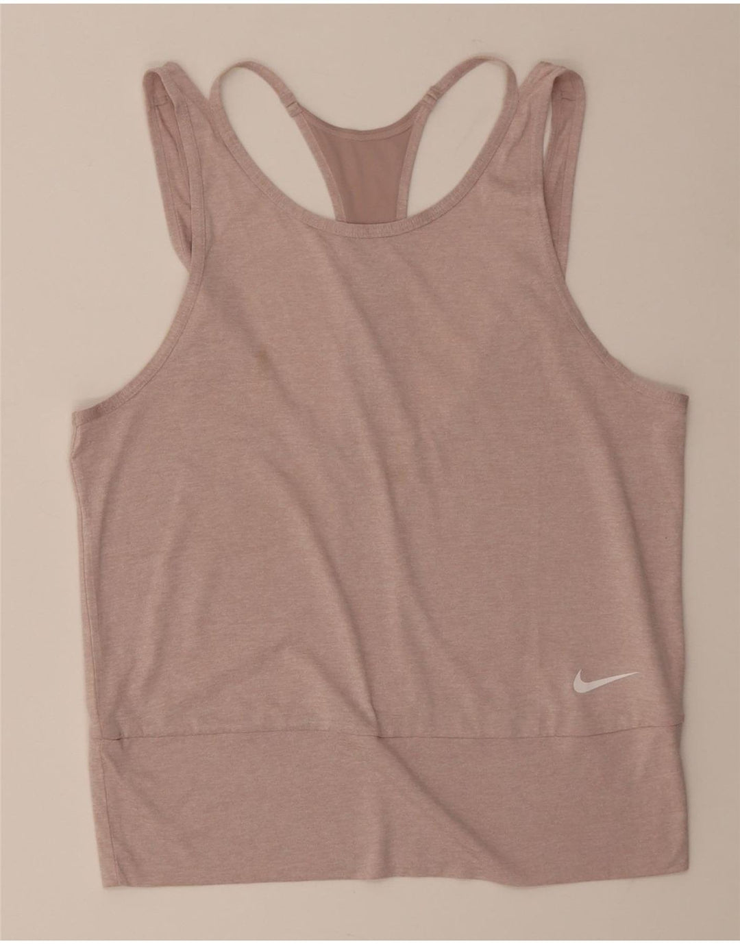 Nike Dame Dri Fit Vest Top UK 12 Medium Pink Polyester