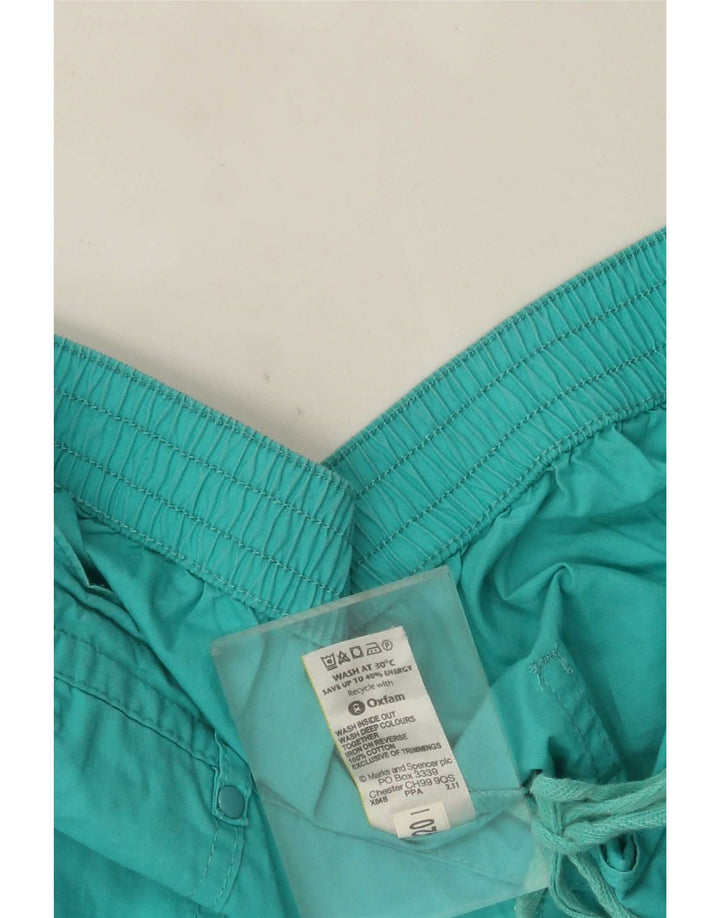 Marks & Spencer Bermuda Shorts til kvinder UK 16 Large W36 L18 Turkis