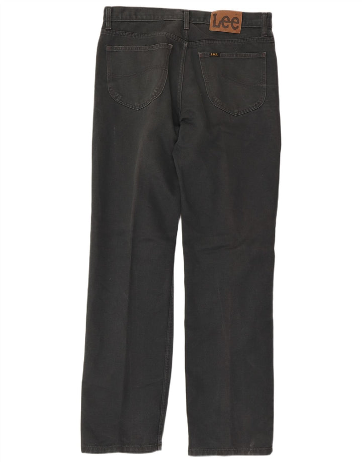LEE Straight Jeans til mænd W34 L32 Grå bomuld