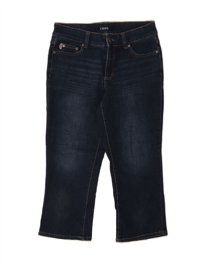CHAPS Womens Capri Jeans US 4 Small W30 L21 Navy Blue Cotton Vintage Chaps and Second-Hand Chaps from Messina Hembry 