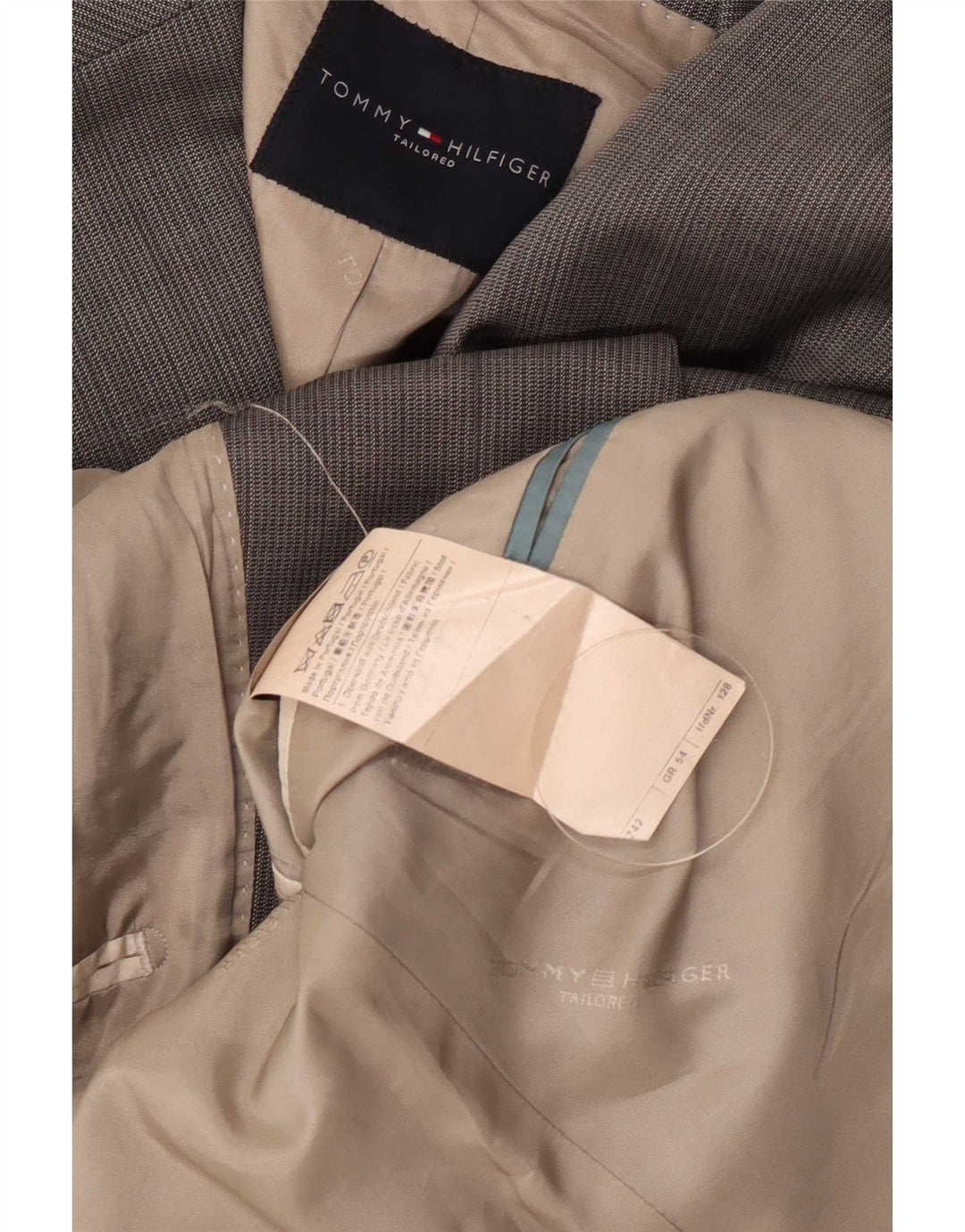 Tommy Hilfiger Herre 2-knaps blazerjakke IT 54 2XL Grå Virgin Wool