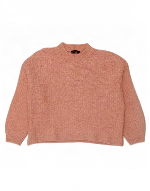 Marks & Spencer Dame Turtle Neck Jumper Sweater UK 14 Medium Pink