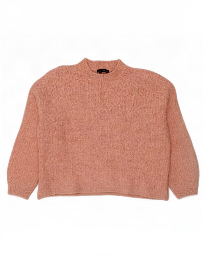 Marks & Spencer Dame Turtle Neck Jumper Sweater UK 14 Medium Pink