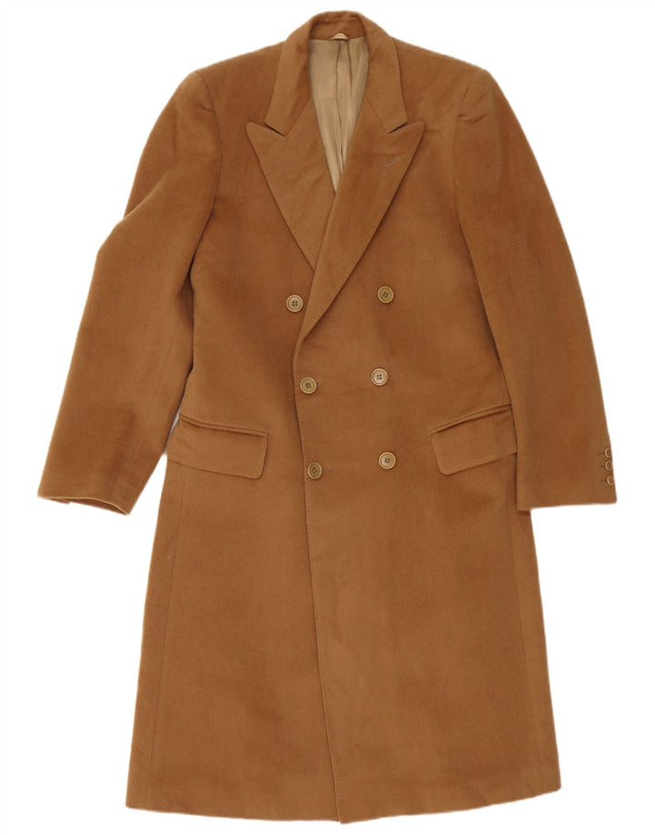 Elle Dame Dobbeltradet Frakke 2XL Brun Uld