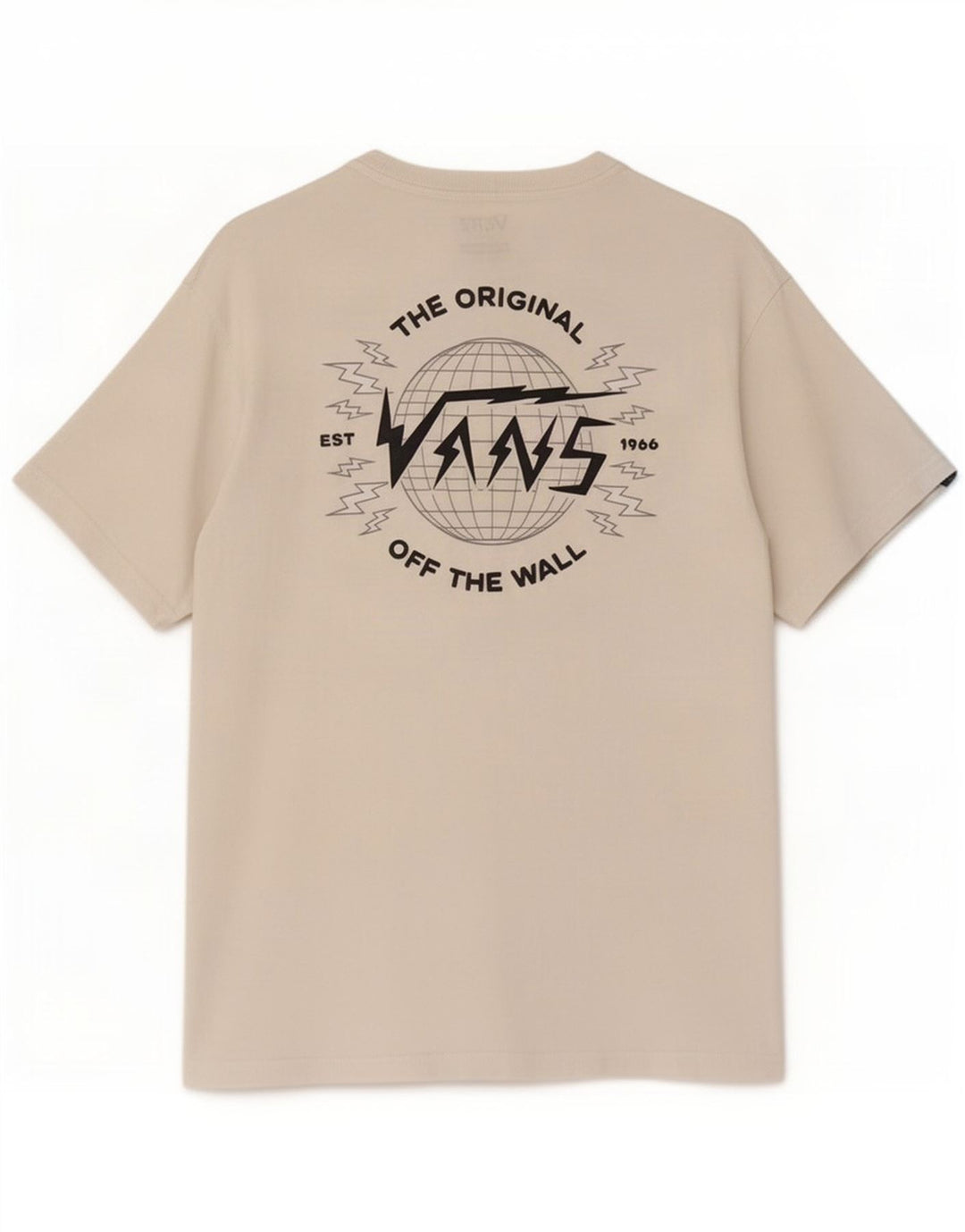 Vans Herre Classic Fit Grafisk T-Shirt Top Medium Hvid Bomuld
