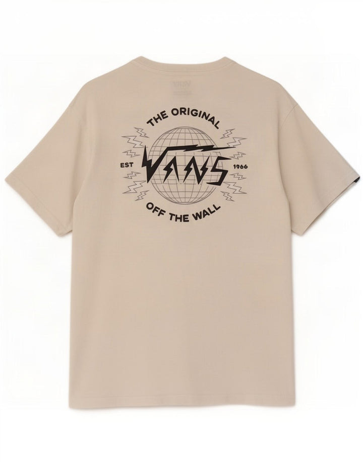Vans Herre Classic Fit Grafisk T-Shirt Top Medium Hvid Bomuld